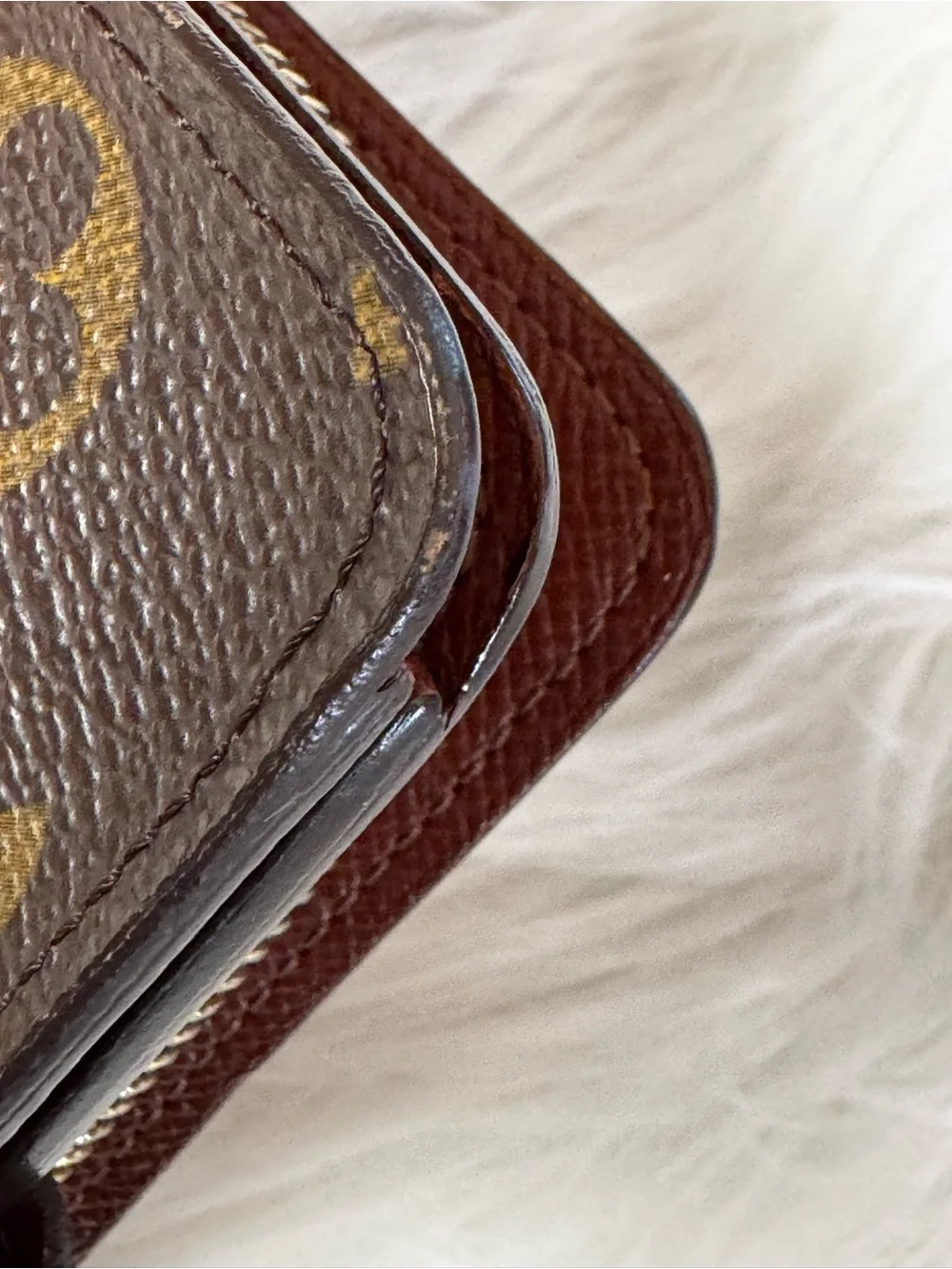 Louis Vuitton LV Monogram Compact VTG Zip Wallet Coin Compartment with Dust Bag